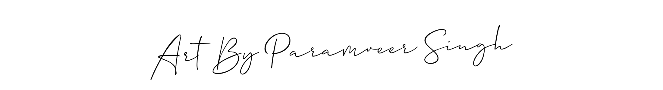 How to make Art By Paramveer Singh name signature. Use Allison_Script style for creating short signs online. This is the latest handwritten sign. Art By Paramveer Singh signature style 2 images and pictures png