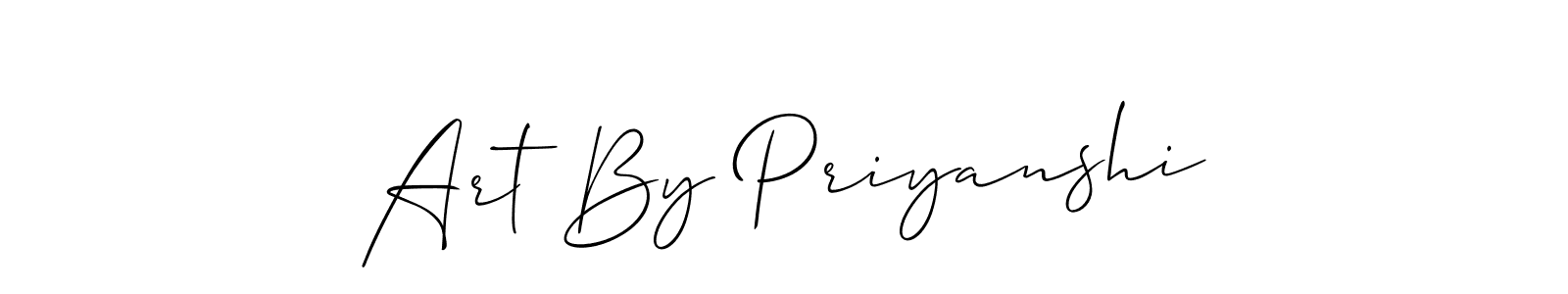 Create a beautiful signature design for name Art By Priyanshi. With this signature (Allison_Script) fonts, you can make a handwritten signature for free. Art By Priyanshi signature style 2 images and pictures png