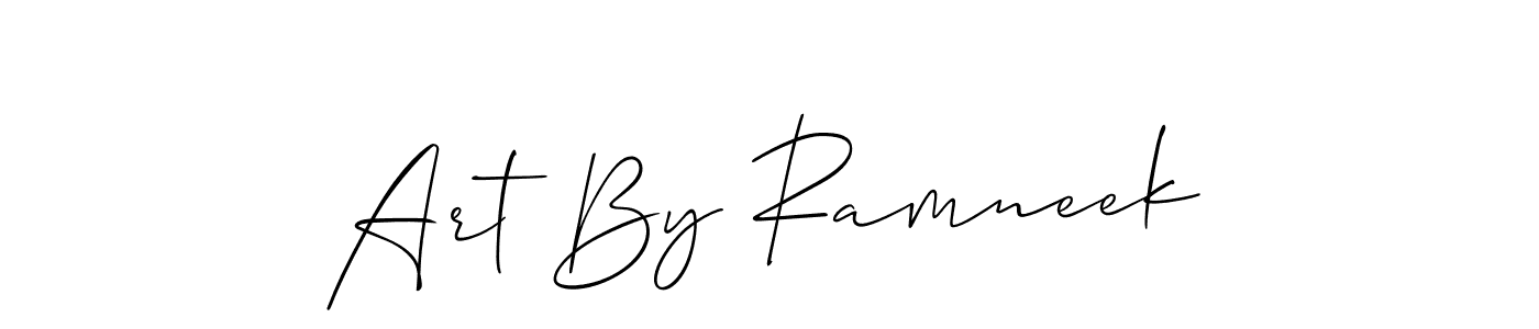 Also You can easily find your signature by using the search form. We will create Art By Ramneek name handwritten signature images for you free of cost using Allison_Script sign style. Art By Ramneek signature style 2 images and pictures png