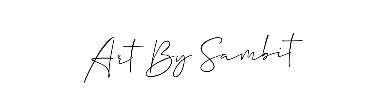 You should practise on your own different ways (Allison_Script) to write your name (Art By Sambit) in signature. don't let someone else do it for you. Art By Sambit signature style 2 images and pictures png