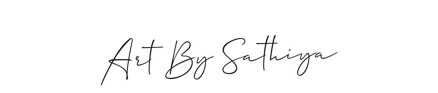 How to make Art By Sathiya signature? Allison_Script is a professional autograph style. Create handwritten signature for Art By Sathiya name. Art By Sathiya signature style 2 images and pictures png