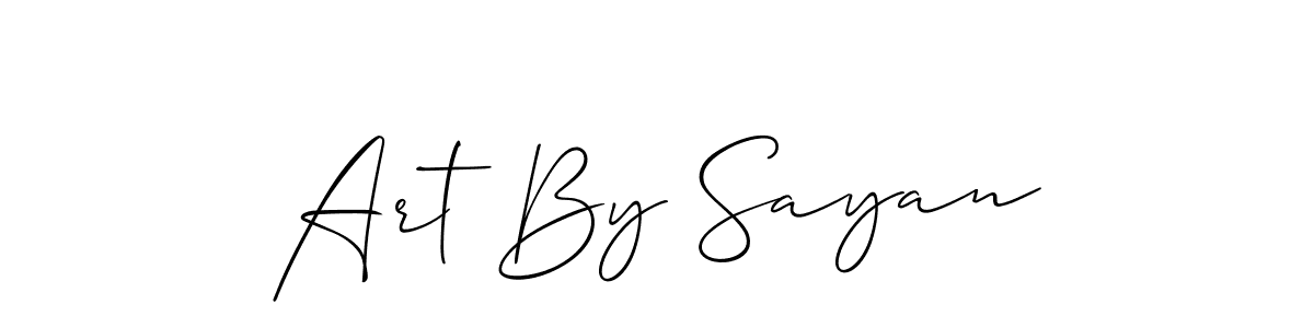 Also we have Art By Sayan name is the best signature style. Create professional handwritten signature collection using Allison_Script autograph style. Art By Sayan signature style 2 images and pictures png