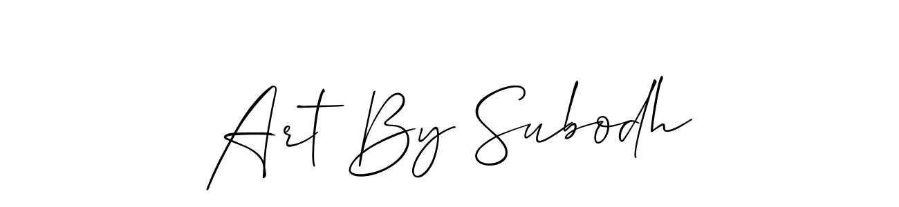 Similarly Allison_Script is the best handwritten signature design. Signature creator online .You can use it as an online autograph creator for name Art By Subodh. Art By Subodh signature style 2 images and pictures png