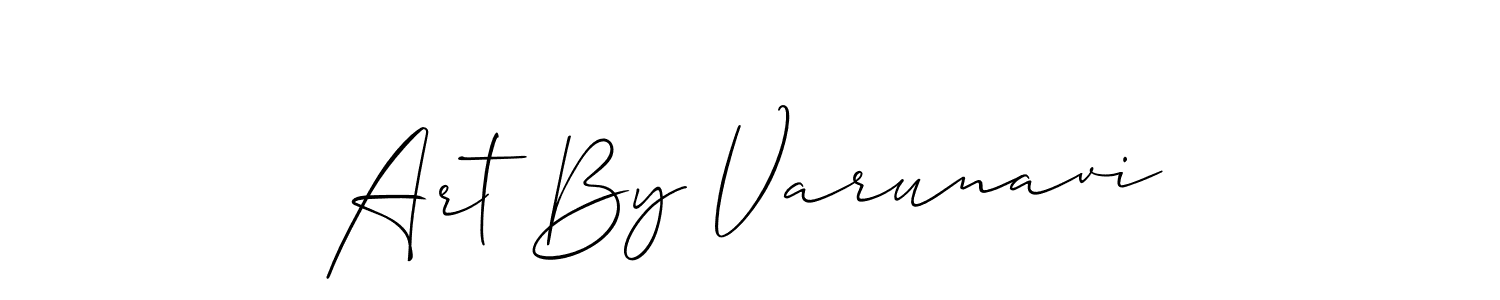 Make a beautiful signature design for name Art By Varunavi. With this signature (Allison_Script) style, you can create a handwritten signature for free. Art By Varunavi signature style 2 images and pictures png