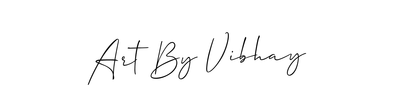 if you are searching for the best signature style for your name Art By Vibhay. so please give up your signature search. here we have designed multiple signature styles  using Allison_Script. Art By Vibhay signature style 2 images and pictures png