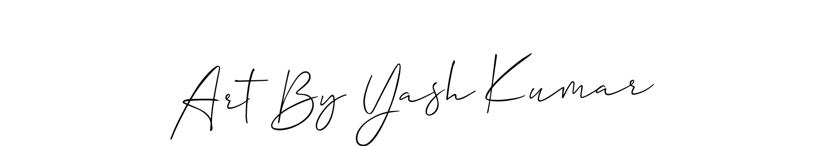 Create a beautiful signature design for name Art By Yash Kumar. With this signature (Allison_Script) fonts, you can make a handwritten signature for free. Art By Yash Kumar signature style 2 images and pictures png