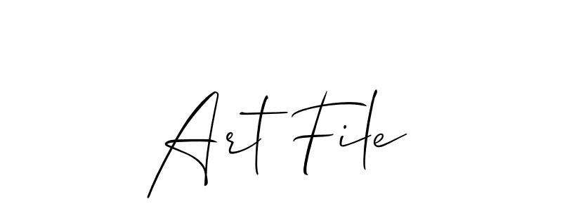 Make a beautiful signature design for name Art File. With this signature (Allison_Script) style, you can create a handwritten signature for free. Art File signature style 2 images and pictures png