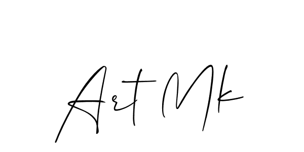 How to make Art Mk signature? Allison_Script is a professional autograph style. Create handwritten signature for Art Mk name. Art Mk signature style 2 images and pictures png