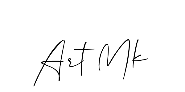 Also we have Art Mk name is the best signature style. Create professional handwritten signature collection using Allison_Script autograph style. Art Mk signature style 2 images and pictures png
