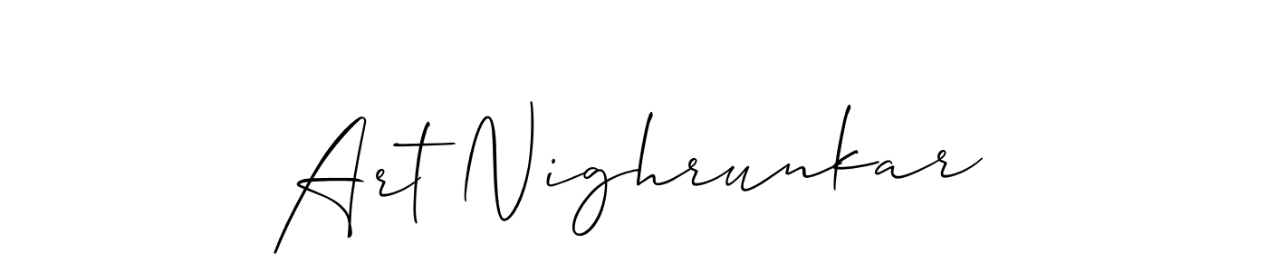 Also we have Art Nighrunkar name is the best signature style. Create professional handwritten signature collection using Allison_Script autograph style. Art Nighrunkar signature style 2 images and pictures png