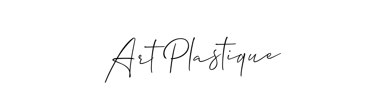 Design your own signature with our free online signature maker. With this signature software, you can create a handwritten (Allison_Script) signature for name Art Plastique. Art Plastique signature style 2 images and pictures png