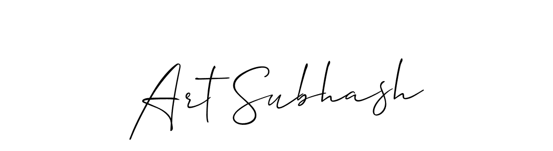 Use a signature maker to create a handwritten signature online. With this signature software, you can design (Allison_Script) your own signature for name Art Subhash. Art Subhash signature style 2 images and pictures png