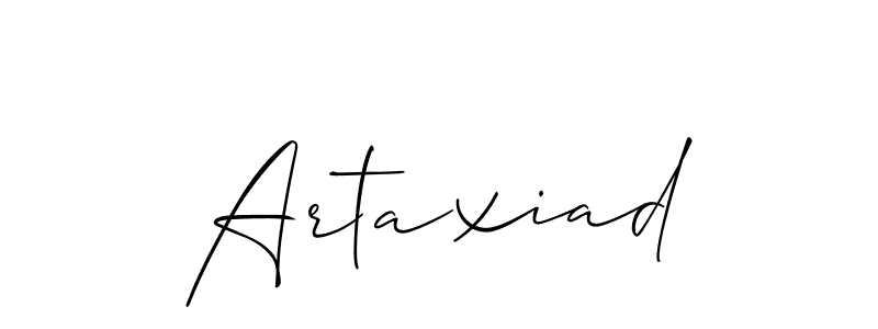 Design your own signature with our free online signature maker. With this signature software, you can create a handwritten (Allison_Script) signature for name Artaxiad. Artaxiad signature style 2 images and pictures png