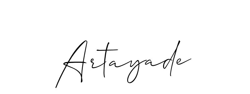 Once you've used our free online signature maker to create your best signature Allison_Script style, it's time to enjoy all of the benefits that Artayade name signing documents. Artayade signature style 2 images and pictures png