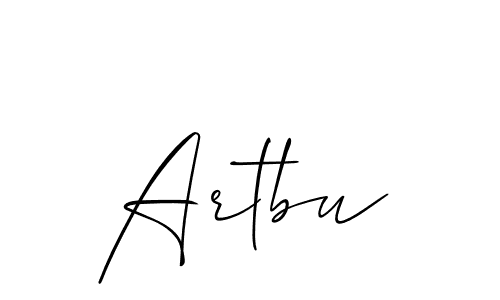 How to make Artbu name signature. Use Allison_Script style for creating short signs online. This is the latest handwritten sign. Artbu signature style 2 images and pictures png