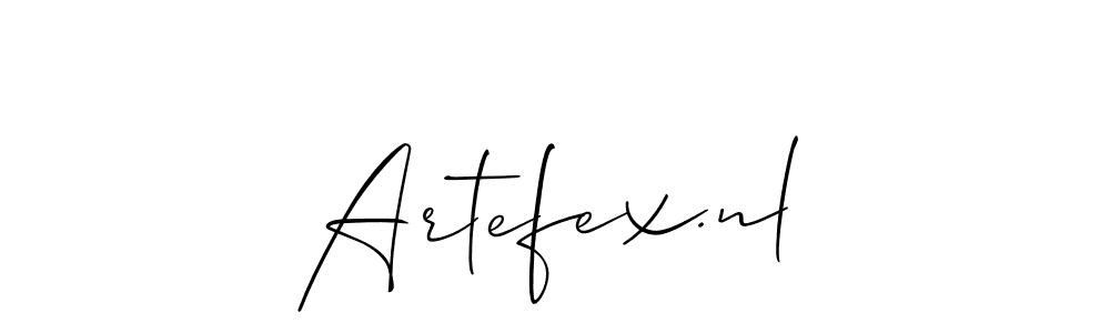 Allison_Script is a professional signature style that is perfect for those who want to add a touch of class to their signature. It is also a great choice for those who want to make their signature more unique. Get Artefex.nl name to fancy signature for free. Artefex.nl signature style 2 images and pictures png