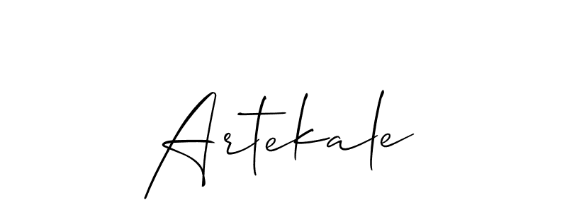 Similarly Allison_Script is the best handwritten signature design. Signature creator online .You can use it as an online autograph creator for name Artekale. Artekale signature style 2 images and pictures png