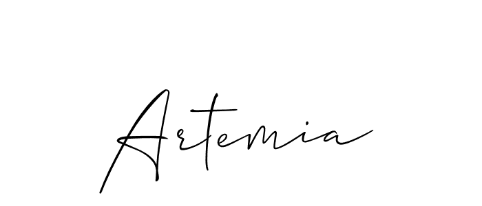 Make a short Artemia signature style. Manage your documents anywhere anytime using Allison_Script. Create and add eSignatures, submit forms, share and send files easily. Artemia signature style 2 images and pictures png