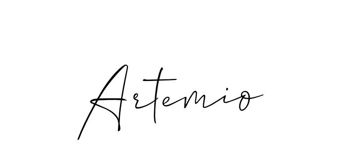 You should practise on your own different ways (Allison_Script) to write your name (Artemio) in signature. don't let someone else do it for you. Artemio signature style 2 images and pictures png