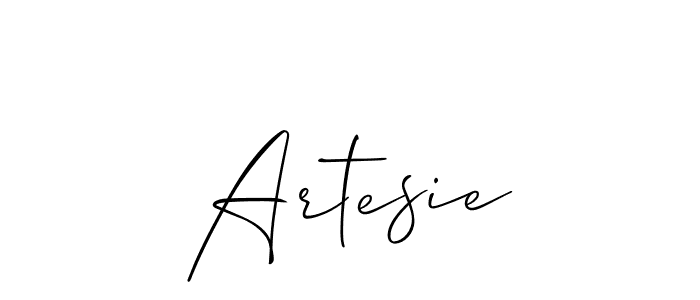 How to Draw Artesie signature style? Allison_Script is a latest design signature styles for name Artesie. Artesie signature style 2 images and pictures png