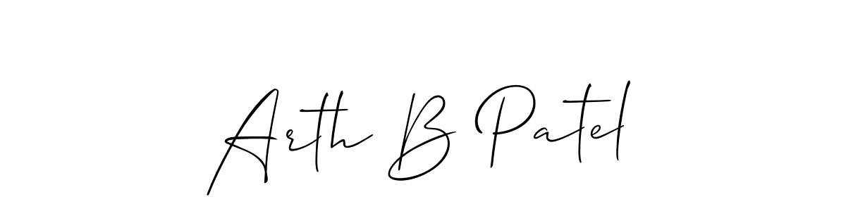 if you are searching for the best signature style for your name Arth B Patel. so please give up your signature search. here we have designed multiple signature styles  using Allison_Script. Arth B Patel signature style 2 images and pictures png