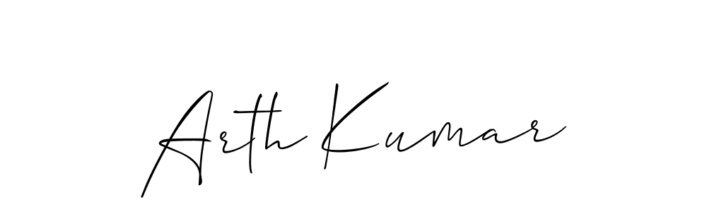 Similarly Allison_Script is the best handwritten signature design. Signature creator online .You can use it as an online autograph creator for name Arth Kumar. Arth Kumar signature style 2 images and pictures png