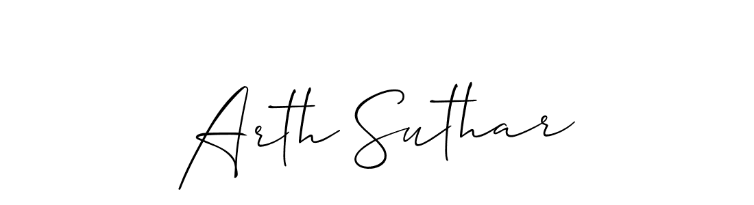 Make a beautiful signature design for name Arth Suthar. Use this online signature maker to create a handwritten signature for free. Arth Suthar signature style 2 images and pictures png