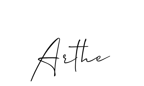 if you are searching for the best signature style for your name Arthe. so please give up your signature search. here we have designed multiple signature styles  using Allison_Script. Arthe signature style 2 images and pictures png