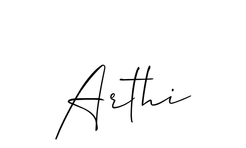 How to make Arthi signature? Allison_Script is a professional autograph style. Create handwritten signature for Arthi name. Arthi signature style 2 images and pictures png