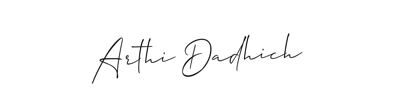 Check out images of Autograph of Arthi Dadhich name. Actor Arthi Dadhich Signature Style. Allison_Script is a professional sign style online. Arthi Dadhich signature style 2 images and pictures png