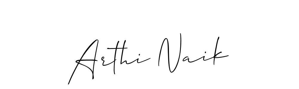 Use a signature maker to create a handwritten signature online. With this signature software, you can design (Allison_Script) your own signature for name Arthi Naik. Arthi Naik signature style 2 images and pictures png