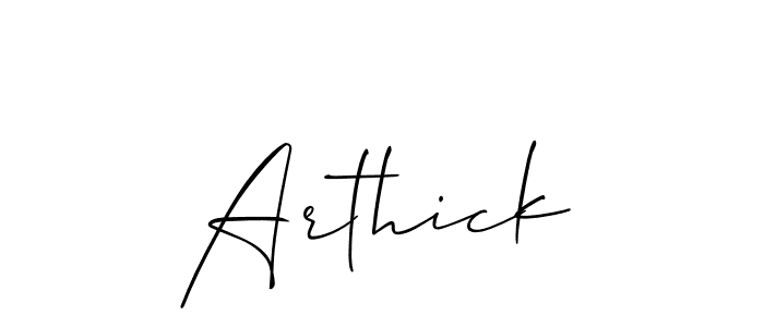 Make a short Arthick signature style. Manage your documents anywhere anytime using Allison_Script. Create and add eSignatures, submit forms, share and send files easily. Arthick signature style 2 images and pictures png