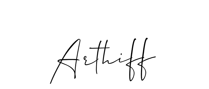 Similarly Allison_Script is the best handwritten signature design. Signature creator online .You can use it as an online autograph creator for name Arthiff. Arthiff signature style 2 images and pictures png