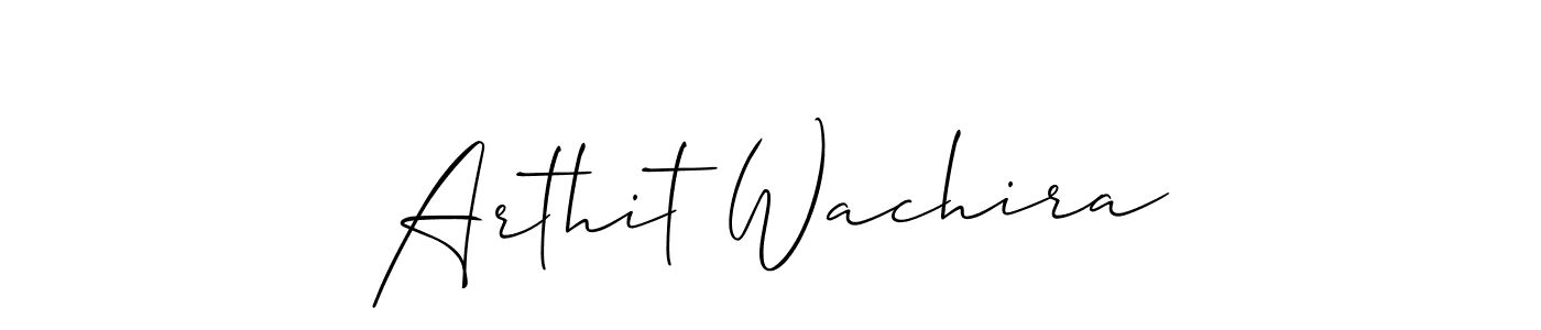Arthit Wachira stylish signature style. Best Handwritten Sign (Allison_Script) for my name. Handwritten Signature Collection Ideas for my name Arthit Wachira. Arthit Wachira signature style 2 images and pictures png