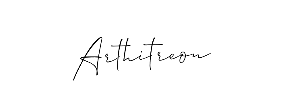 Also we have Arthitreon name is the best signature style. Create professional handwritten signature collection using Allison_Script autograph style. Arthitreon signature style 2 images and pictures png