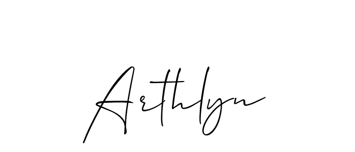 Make a short Arthlyn signature style. Manage your documents anywhere anytime using Allison_Script. Create and add eSignatures, submit forms, share and send files easily. Arthlyn signature style 2 images and pictures png