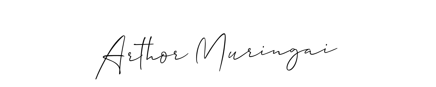 Also we have Arthor Muringai name is the best signature style. Create professional handwritten signature collection using Allison_Script autograph style. Arthor Muringai signature style 2 images and pictures png