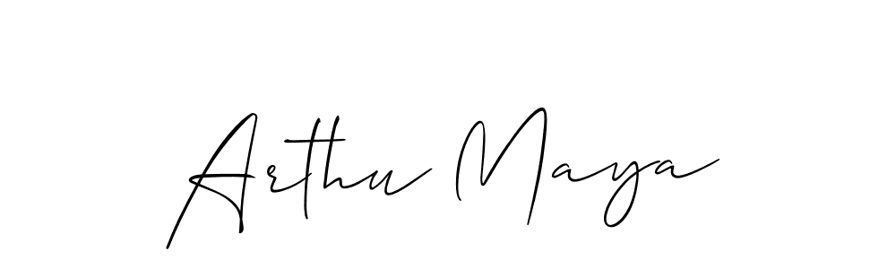 This is the best signature style for the Arthu Maya name. Also you like these signature font (Allison_Script). Mix name signature. Arthu Maya signature style 2 images and pictures png