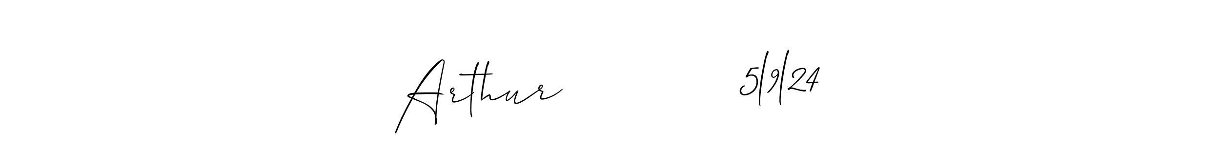 Best and Professional Signature Style for Arthur             5l9l24. Allison_Script Best Signature Style Collection. Arthur             5l9l24 signature style 2 images and pictures png