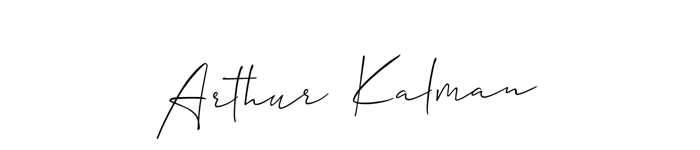 How to make Arthur  Kalman name signature. Use Allison_Script style for creating short signs online. This is the latest handwritten sign. Arthur  Kalman signature style 2 images and pictures png