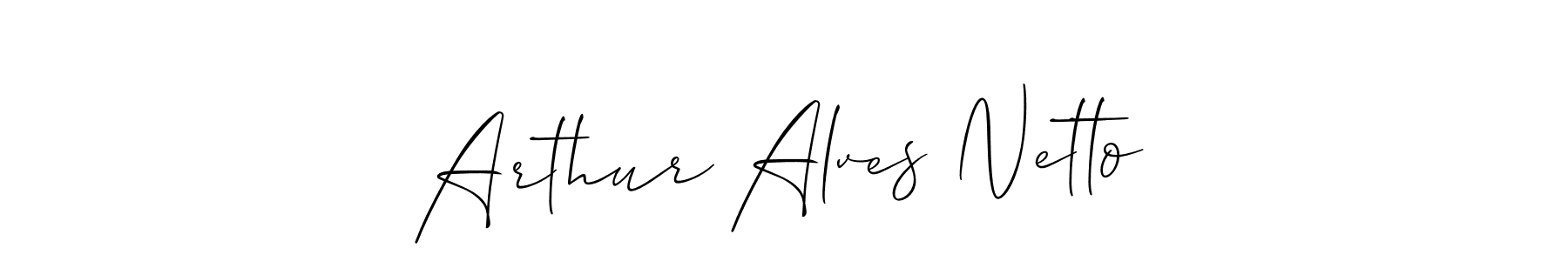 It looks lik you need a new signature style for name Arthur Alves Netto. Design unique handwritten (Allison_Script) signature with our free signature maker in just a few clicks. Arthur Alves Netto signature style 2 images and pictures png