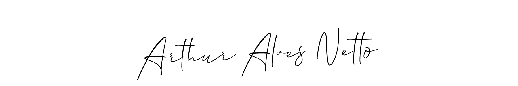 You can use this online signature creator to create a handwritten signature for the name Arthur Alves Netto. This is the best online autograph maker. Arthur Alves Netto signature style 2 images and pictures png