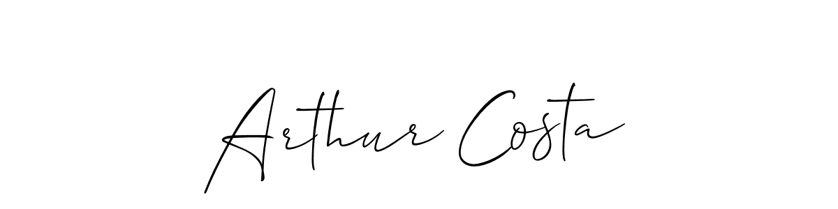Make a short Arthur Costa signature style. Manage your documents anywhere anytime using Allison_Script. Create and add eSignatures, submit forms, share and send files easily. Arthur Costa signature style 2 images and pictures png