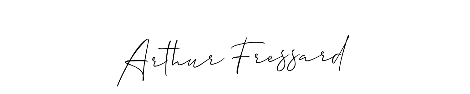 Use a signature maker to create a handwritten signature online. With this signature software, you can design (Allison_Script) your own signature for name Arthur Fressard. Arthur Fressard signature style 2 images and pictures png