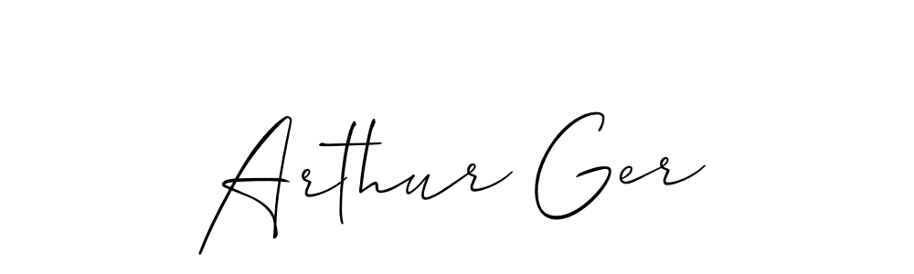 Also we have Arthur Ger name is the best signature style. Create professional handwritten signature collection using Allison_Script autograph style. Arthur Ger signature style 2 images and pictures png