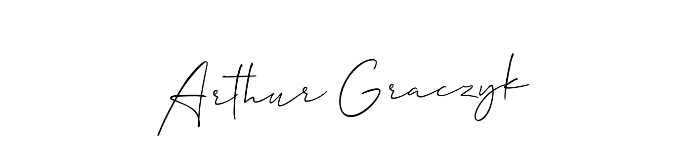 How to make Arthur Graczyk name signature. Use Allison_Script style for creating short signs online. This is the latest handwritten sign. Arthur Graczyk signature style 2 images and pictures png