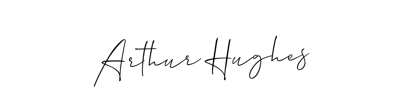 How to make Arthur Hughes name signature. Use Allison_Script style for creating short signs online. This is the latest handwritten sign. Arthur Hughes signature style 2 images and pictures png