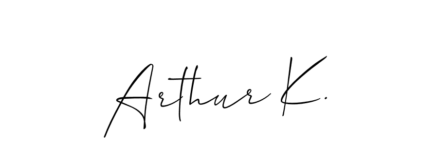 Make a short Arthur K. signature style. Manage your documents anywhere anytime using Allison_Script. Create and add eSignatures, submit forms, share and send files easily. Arthur K. signature style 2 images and pictures png