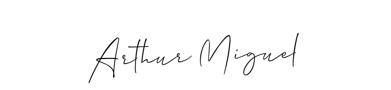 How to Draw Arthur Miguel signature style? Allison_Script is a latest design signature styles for name Arthur Miguel. Arthur Miguel signature style 2 images and pictures png