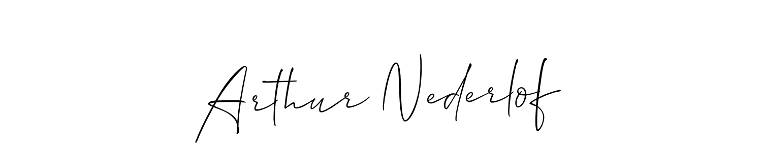 It looks lik you need a new signature style for name Arthur Nederlof. Design unique handwritten (Allison_Script) signature with our free signature maker in just a few clicks. Arthur Nederlof signature style 2 images and pictures png